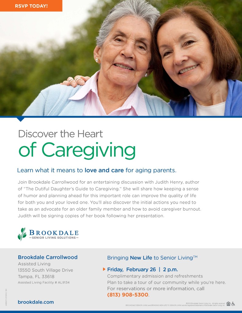 Bdale Caregiver Author event flyer 2016